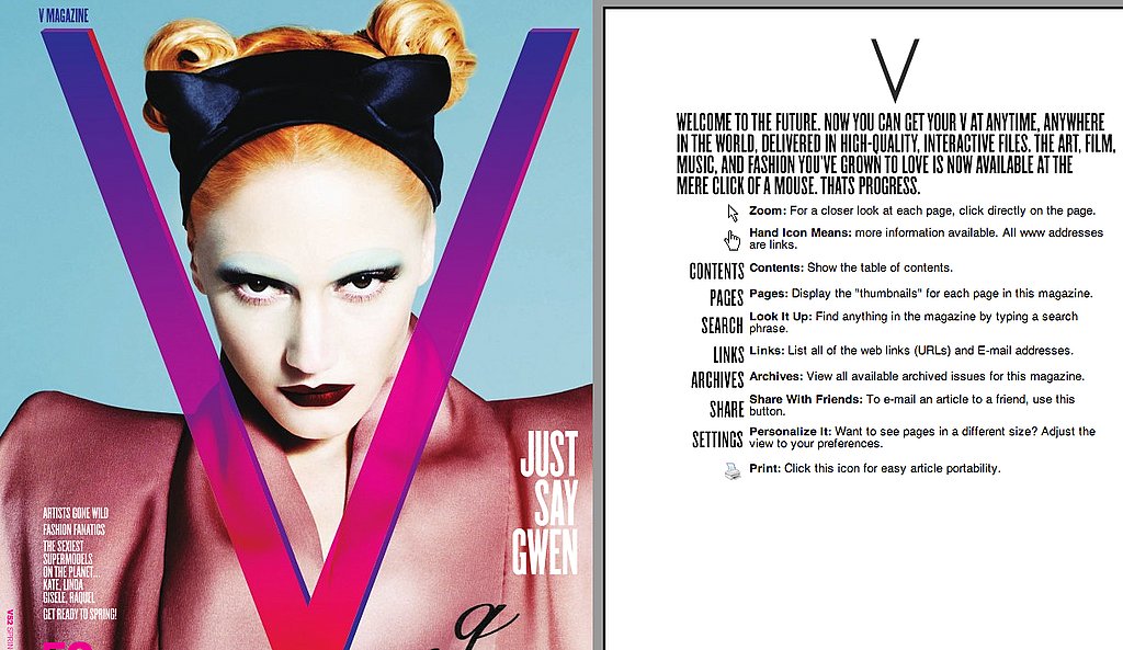 Fab Site: V Magazine Goes Digital Fab Site: V Magazine Goes Digital